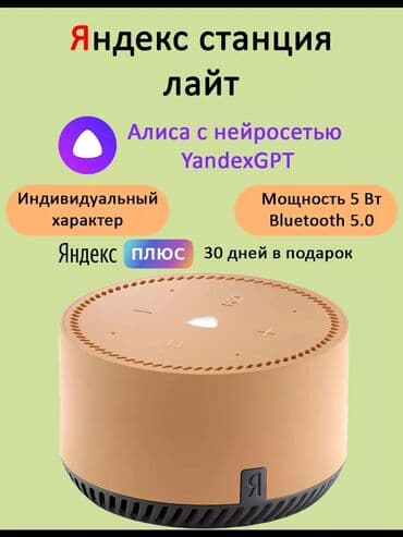 колонка алиса: Б/у Yandex Колонка, Тип - Умные, цвет - Бежевый — 1