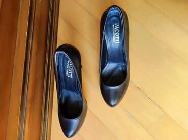 детские кожаные туфли: Туфли, Размер: 37, цвет - Черный, Б/у — 2