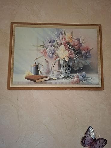 Divar üçün tablo – “Natürmort çiçəklər və çay dəsti” Təbii taxta lalafo.az -da Divar üçün tablo – “Natürmort çiçəklər və çay dəsti” Təbii taxta