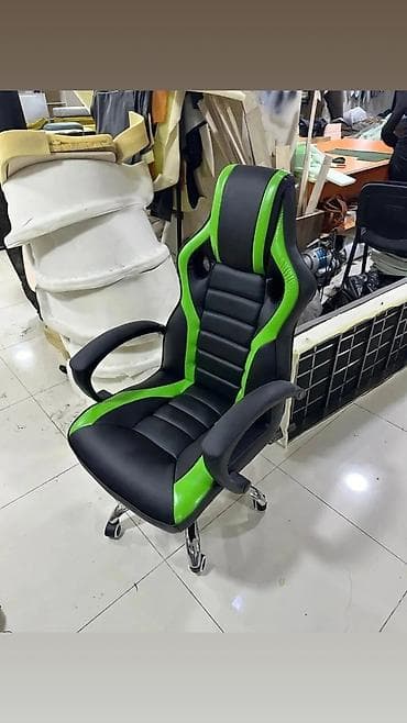 game kreslo: Yeni, Təkərli, Qolları tənzimlənir, Dəri — 9