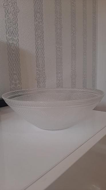 Şüşə meyvə/salat qabı - Material: şəffaf şüşə - Dizayn: xaricdən və — 1
