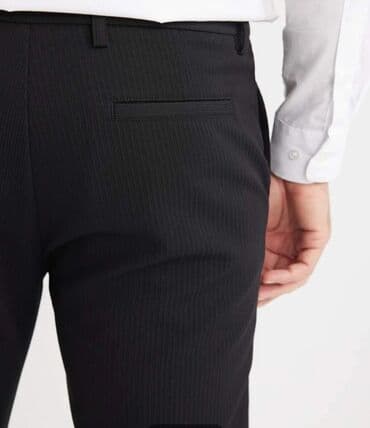 Рубашки: Полуклассические Мужские брюки, Defacto, XL, цвет - Черный — 4