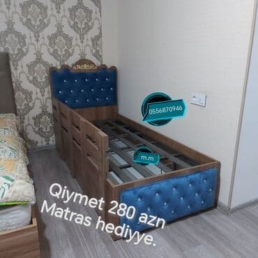 carpayilar divanlar: Yeni, Təknəfərlik çarpayı, Bazasız, Matras ilə, Siyirməsiz, Azərbaycan — 9