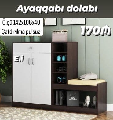 полки для обуви: Yeni, Açılan, 2 qapılı Düz dolab, Ayaqqabı dolabı — 1