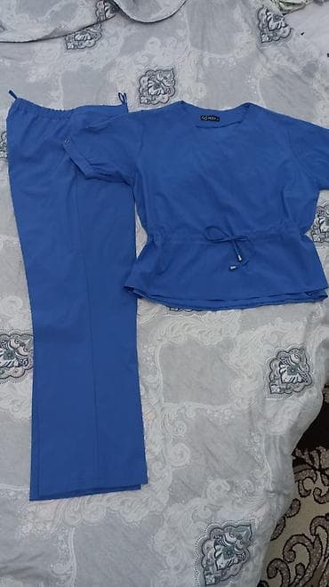 Plaşlar: Qadın geyimləri dəsti 1) Mavi-lace qısa qollu paltar - Rəng — 2