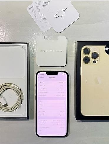 iphone x face id: IPhone 13 Pro, 128 GB, Qızılı, Zəmanət, Kredit, Simsiz şarj — 5