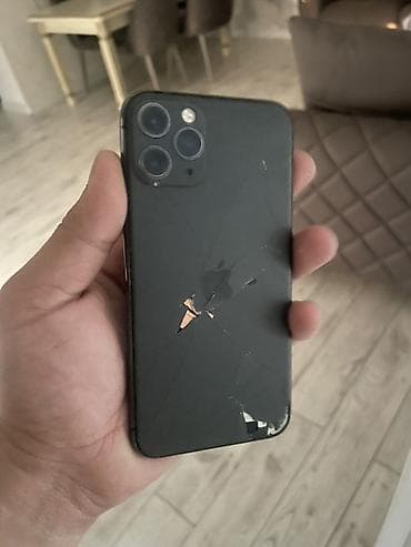 iphone xs pro max: IPhone 11 Pro, 128 GB, Qara, Qırıq — 2
