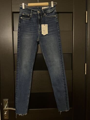 Zara Yeni etiketli jeans şalvar 36 razmer 🩶 Yüksek bel skinny model