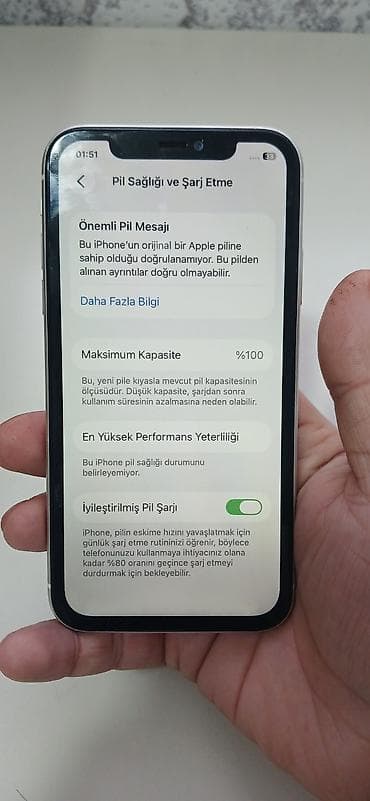 iphone ekran şəkili: IPhone 11, Ağ, Face ID — 3