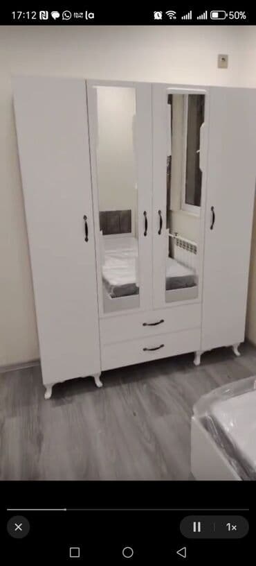 böyük dolab: Açılan, 6 qapı Düz dolab, Qarderob, paltar dolabı — 3