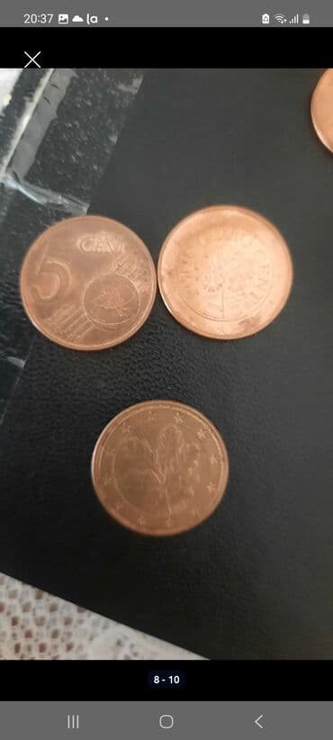 suvenir pullar: 20cent- 2eded; 5cent- 2eded; 2cent- 5eded; 1cent- 2eded. Avro xırda — 3