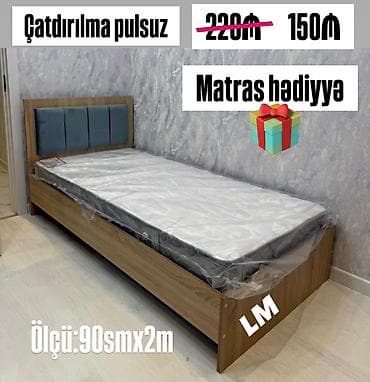 *Tək çarpayı+matras🎁* _*SİFARİŞLƏ VƏ YENİ*_ *Qiymət 