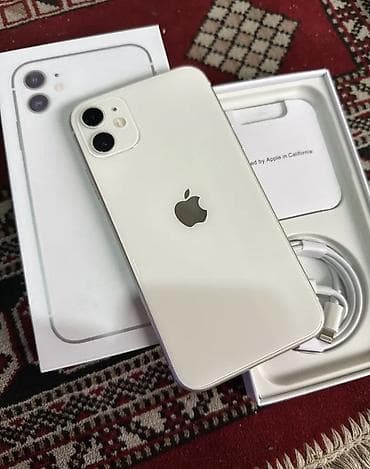 IPhone 11, 128 GB, Ağ, Zəmanət, Simsiz şarj, Face ID