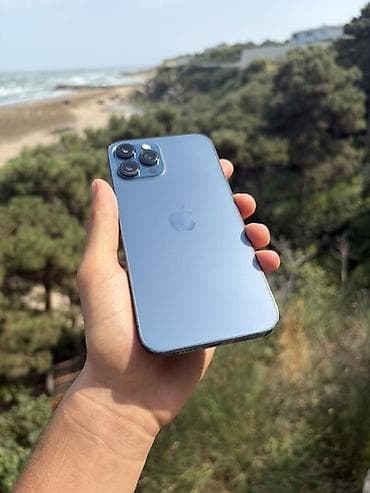 IPhone 12 Pro Max, 128 GB, Pacific Blue, Simsiz şarj, Face ID lalafo.az -da IPhone 12 Pro Max, 128 GB, Pacific Blue, Simsiz şarj, Face ID