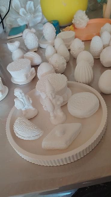 ağ sement: Fiqur, Gips, rəng - Ağ — 2