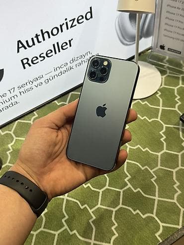samsung a12 islenmis: IPhone 12 Pro, 256 GB, Pacific Blue, Face ID — 6