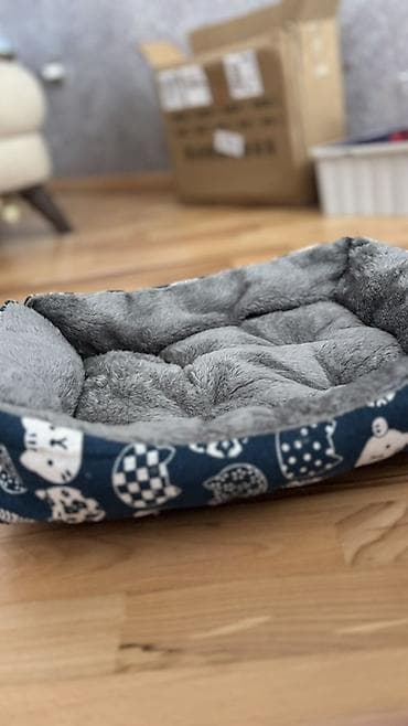 cat: Yumşaq ev heyvanı yatağı – kiçik it və pişiklər üçün - Dördkünc — 3