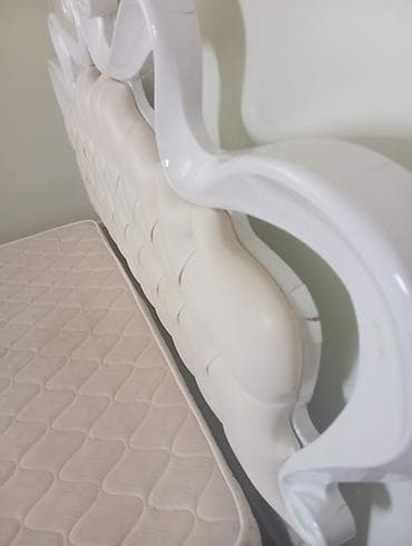 abs plastik: İkinəfərlik çarpayı, Matras ilə, Siyirməsiz — 2