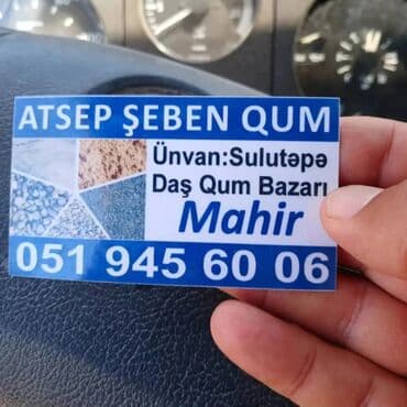 Шпаклевка: 6oqəpik qum Bütün növ tikinti matrialları qum çınqıl(şeben qrabil — 9
