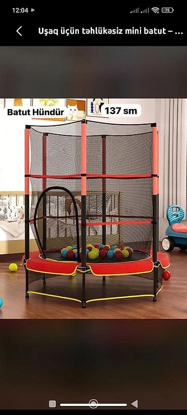 step platforma: Uşaq üçün təhlükəsiz mini batut - Tip: Evdaxili (mini) batut — 4