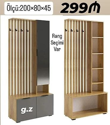 dolablar ucuz: Dəhliz üçün çoxfunksiyalı asma və saxlama sistemi - Ölçü: 200×80×45 — 1