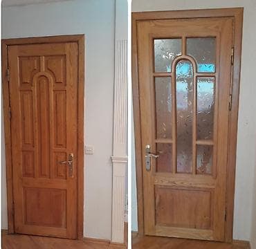 pencekler: Qapi 4eded 220/90sm 50azn biri Koroglu 6420 leli Məhsul: Taxta — 1
