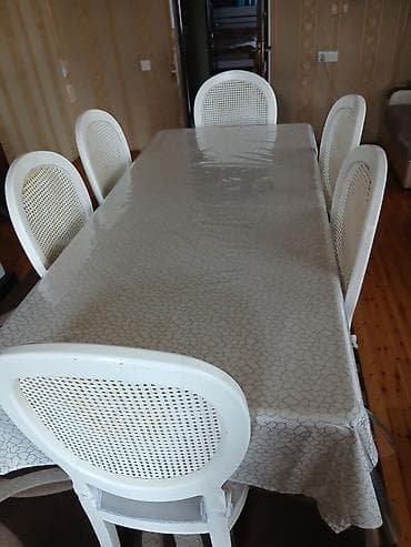 Qonaq otağı üçün, Açılmayan, Dördbucaq masa, 6 stul