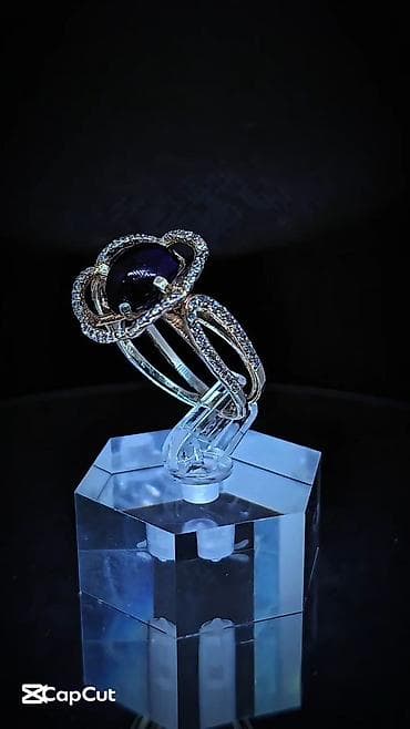 qedimi tesbeh: Üzük, Gümüş, 999 Əyar, Sapfir, 3.01-4.00 Karat — 2