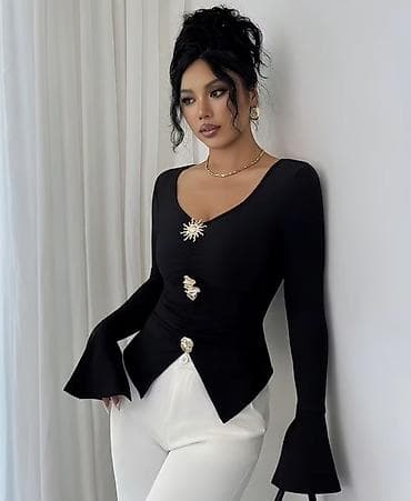 kofta modelləri: Svitşot, rəng - Qara — 2