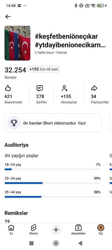 oz maşını ilə surucu: Salam mənim hesabımda çoxlu shorts videosu və ən çox bəyənilən shorts — 2