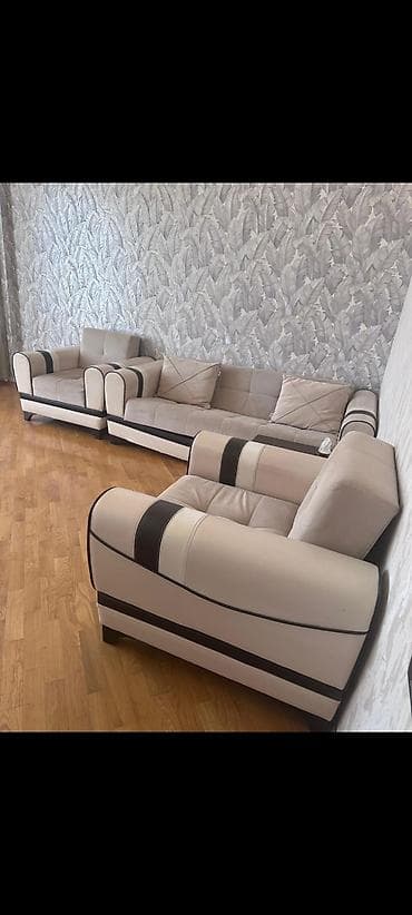 İşlənmiş, Divan, 2 kreslo, Açılan — 1