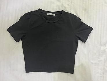 ZARA qadın t-shirt - Model: qısa kəsimli (crop), qısa qollu - Rəng — 1