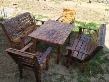 Ev üçün mebel: Restoran və bağ üçün masa ve stullar ( masa kreslo ve oturacaqlar,) — 4