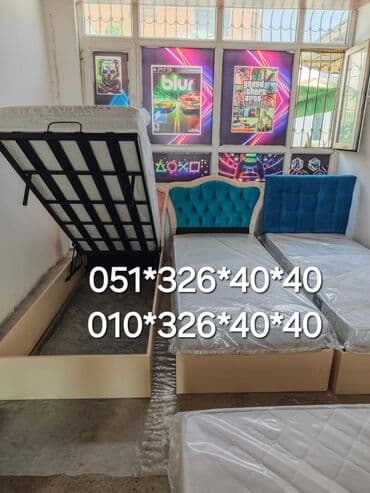 Çarpayılar: Yeni, Təknəfərlik çarpayı, Bazalı, Matras ilə, Azərbaycan — 2