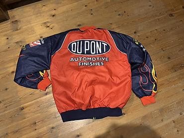 duti kurtka: DuPont Automotive Finishes NASCAR temalı ceket YENİDİR GEYİNİLMƏYİB! — 3