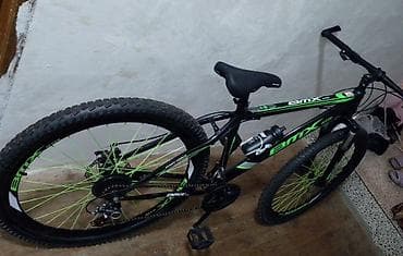 asma mühərrikli velosiped nədir: BMX GTR velosipedi - Rəng: qara-yaşıl dizayn, eyni rəngli şin — 4