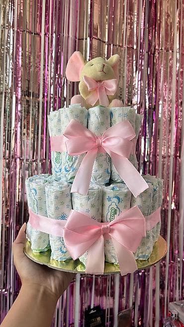 pamp: ✨🩷Sifarişlə pampers (bez) tortları.🩷✨ İstənilən formada düzəldilir — 2