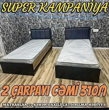 tek kravat: SUPER KAMPANIYA: 2 tək nəfərlik çarpayı dəsti - Paket: 2 ədəd çarpayı — 1