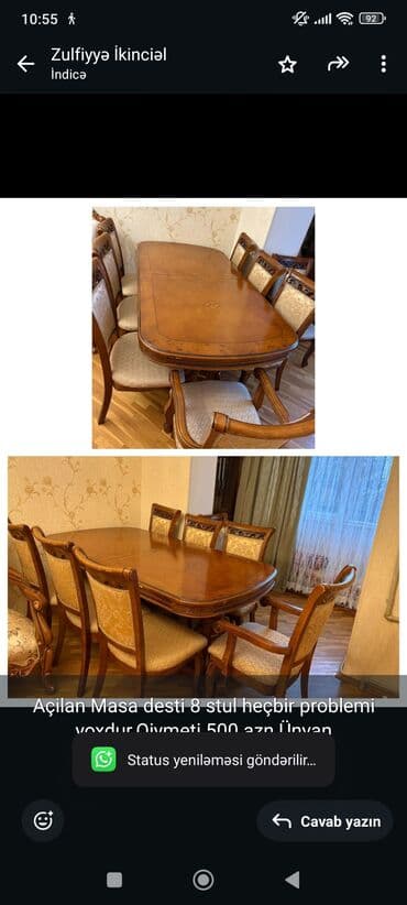 sdullar: İşlənmiş, 8 stul — 1