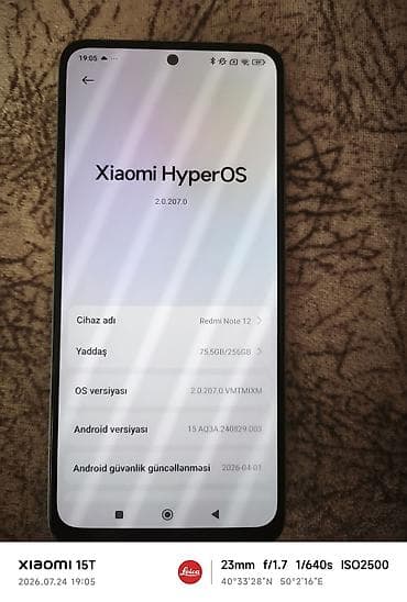 replika telefonlar: Redmi Note 12, 256 GB, rəng - Mavi, İki sim kartlı — 3