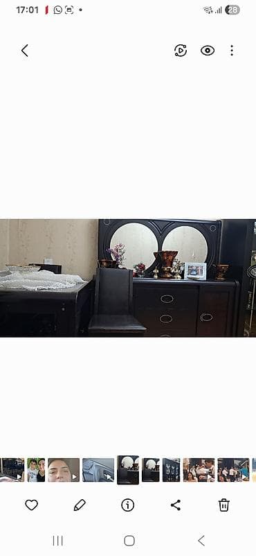 Qonaq otağı üçün mebel dəsti təqdim olunur. Dəstə tünd rəngli, klassik — 2