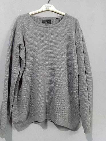 шерстяные мужские джемперы: Kişi sviterləri paketi - Model 1: Boz rəng, bal pətəyi (teksturalı) — 1