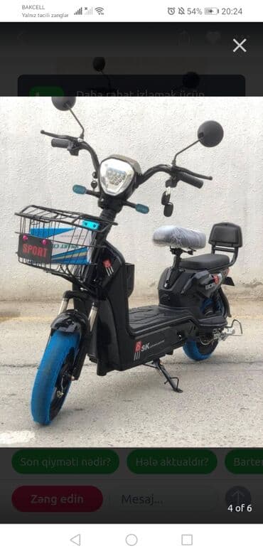 Digər nəqliyyat: Salam super vəziyətdədir zaryatkanı doldur 60 kometr get pul lazımdır — 2