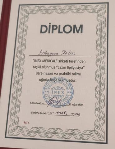 в салон красоты требуется: Salam Aleksandrit candella pro bitirmisem lazer işi axtarıram — 2