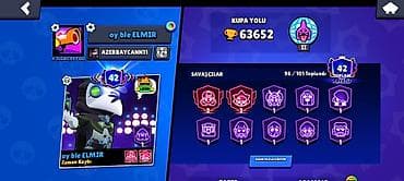 xadimə iş: Brawl Stars hesabı – yüksək səviyyəli profil - Kupa yolu: 63,652 - — 1