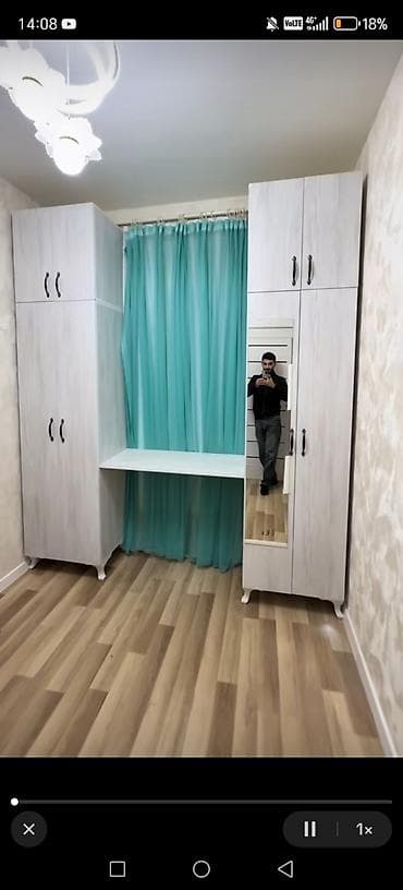 Yeni, 2 qapılı, Güzgülü, Ağ, Taxta, Açılan, Düz dolab