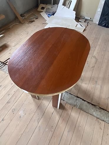 Кухонный стол, Дерево, Овальный стол — 4