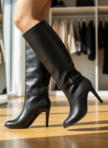 qış üçün qadın ketləri: Çəkmə, Ölçü: 40, rəng - Qara, Yeni — 1