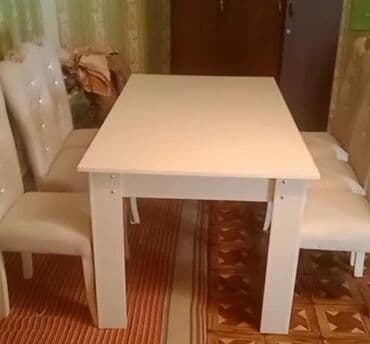 набор посуды: Qonaq otağı üçün, Açılmayan, Dördbucaq masa, 6 stul — 2