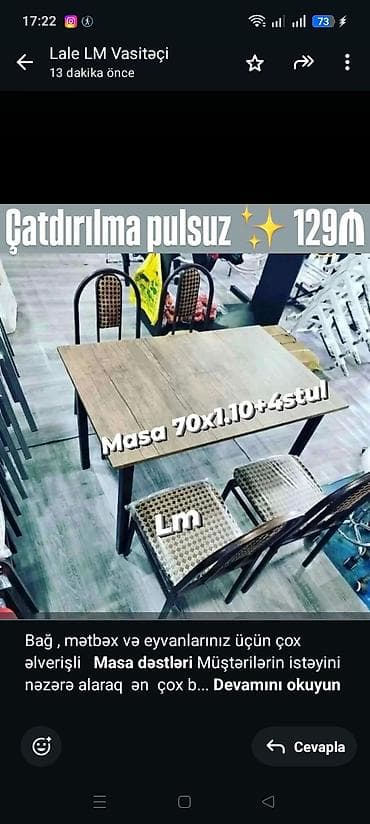 bar stolu satilir: Bağ mətbəx və eyvanlarınız üçün çox əlverişli *Masa dəstləri* — 1